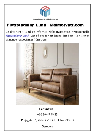 Flyttstädning Lund | Malmotvatt.com