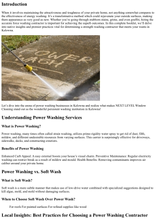 Local Insights: Best Practices for Choosing a Power Washing Contractor