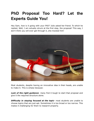 PhD Proposal Too Hard_ Let the Experts Guide You!