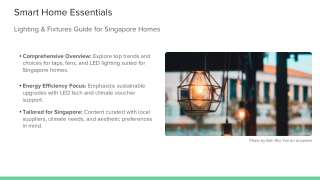 Lighting & Fixtures Guide for Singapore Homes