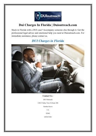 Dui Charges In Florida Duioutreach.com