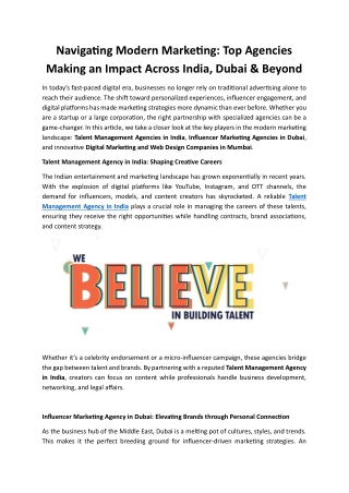 Navigating Modern Marketing