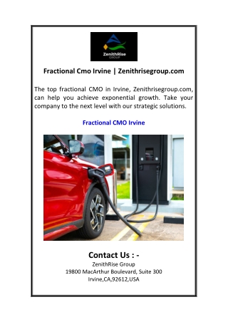 Fractional Cmo Irvine Zenithrisegroup.com