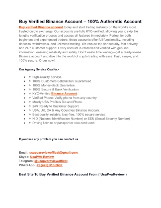 Top Guide How To Buy Verified Binance Account