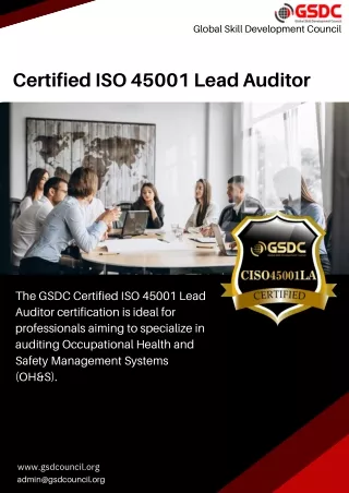 Learning Objectives from ISO 45001 Lead Auditor certification