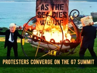 Protesters converge on the G7 summit