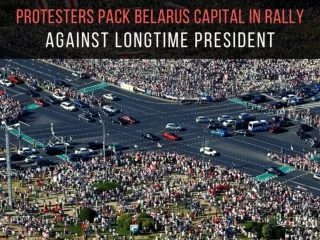 Protesters pack Belarus capital in rally against longtime president