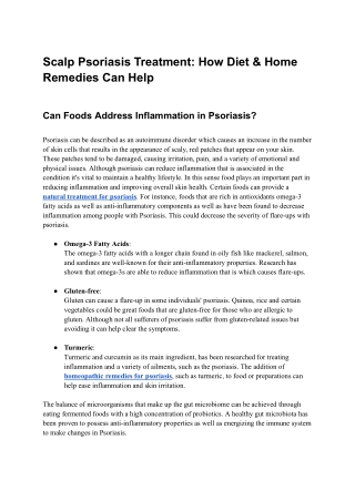 Scalp Psoriasis Treatment How Diet & Home Remedies Can Help