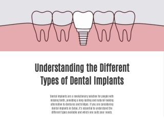 Understanding the Different Types of Dental Implants